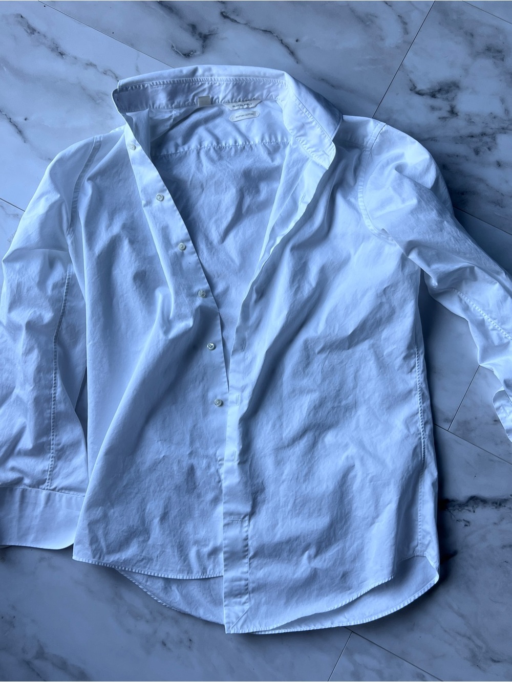 Suitsupply White Men's Dress Shirt - Classic Spread Collar Egyptian Cotton